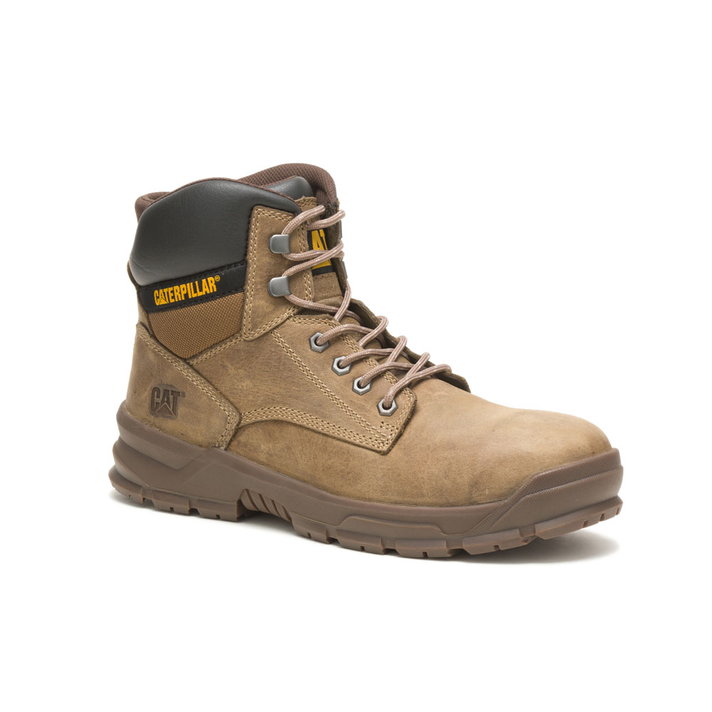 Caterpillar Mobilize Alloy Toe Philippines - Mens Ankle Boots - Khaki 07136QJXO